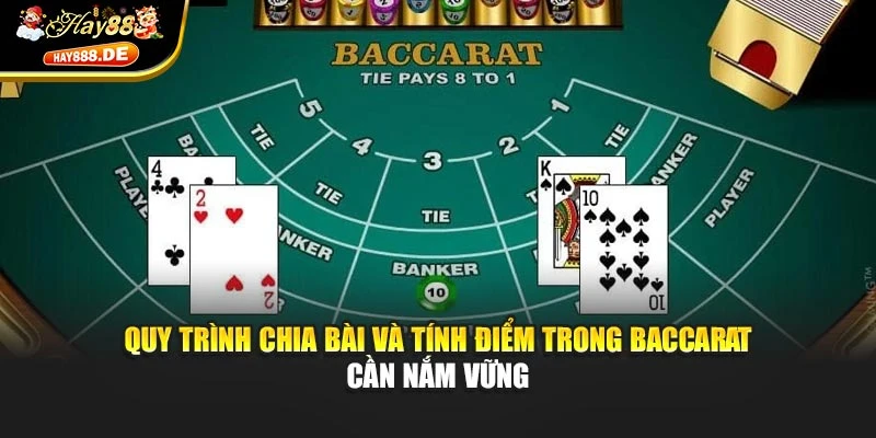 Quy trình chia bài và tính điểm trong Baccarat cần nắm vững